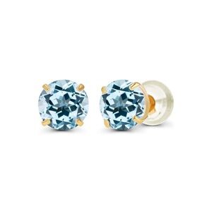 10k solid gold natural earrings